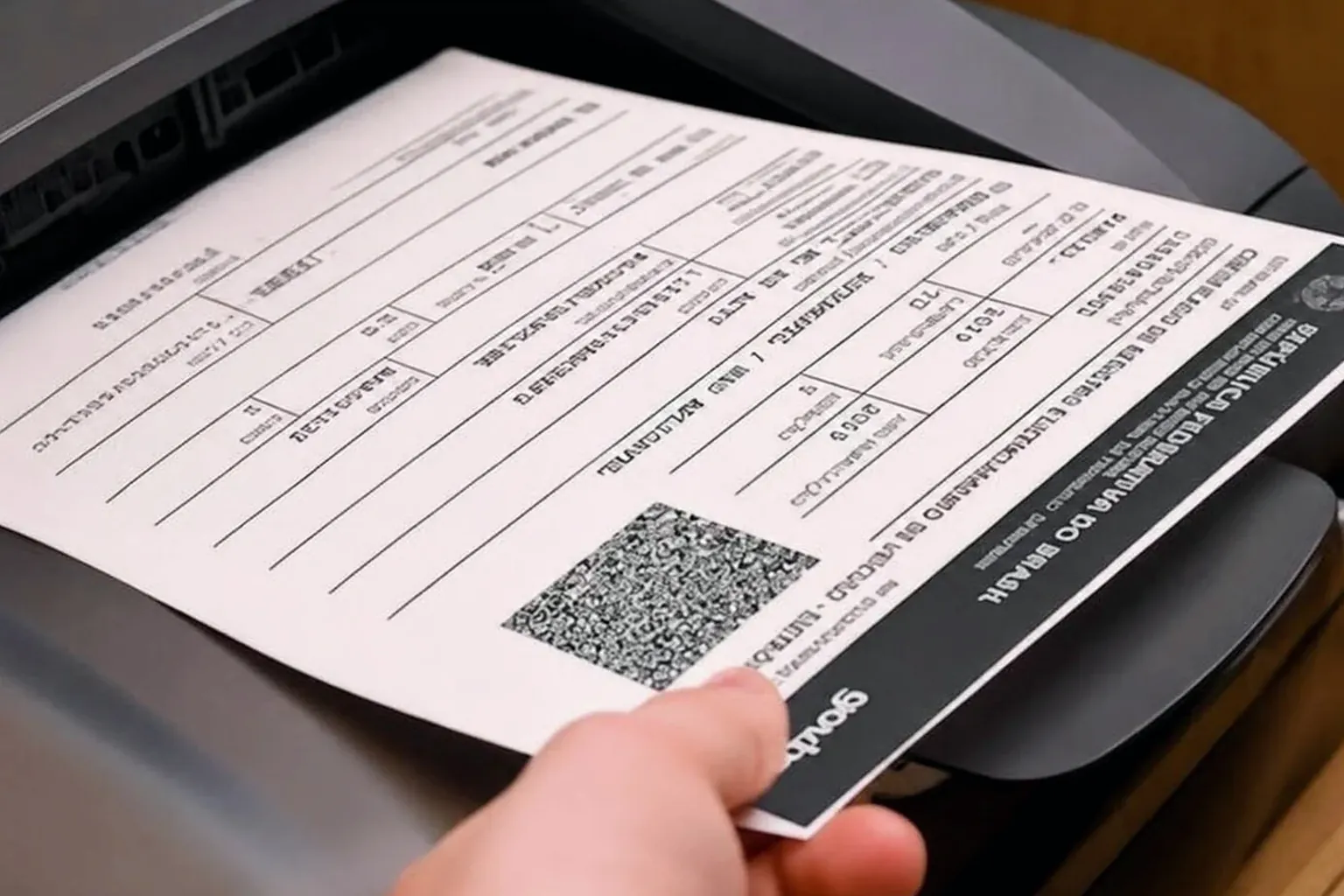 Profissional realizando a impressão do CRLV-e em um escritório de despachante.